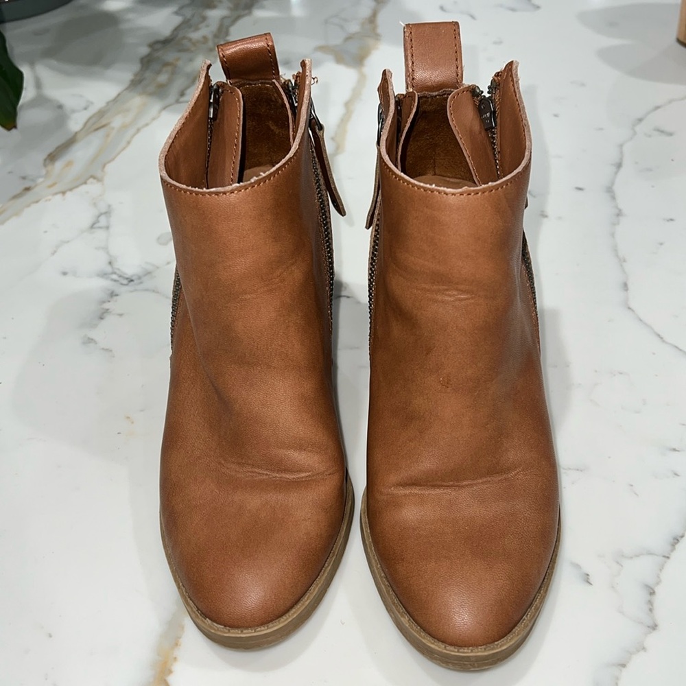 DV By Dolce Vita Cognac Jameson Double Zip Booties